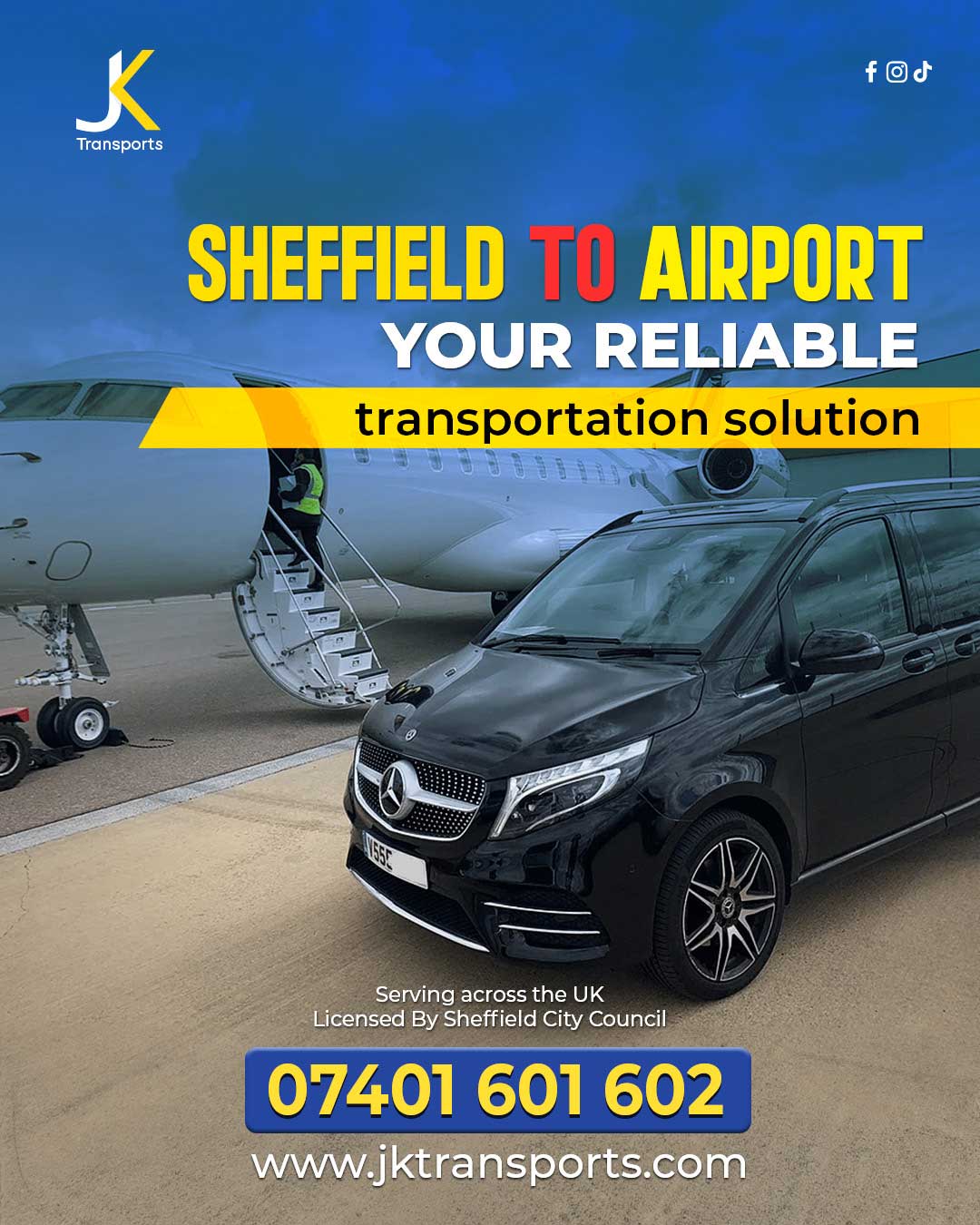Airport Taxi Sheffield to Manchester